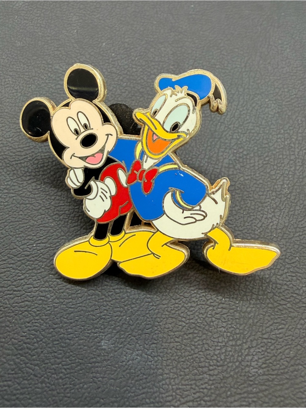 Disney Mickey & Donald Pin - Black, Yellow, Blue, Red, White